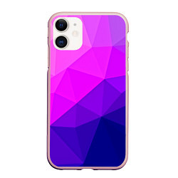 Чехол iPhone 11 матовый Geometrica, цвет: 3D-светло-розовый