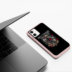 Чехол iPhone 11 матовый Day of the Dead, HU, цвет: 3D-светло-розовый — фото 2