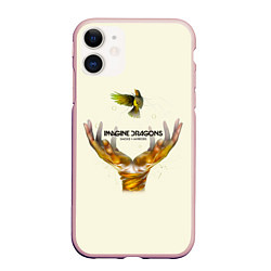 Чехол iPhone 11 матовый Imagine Dragons S+M, цвет: 3D-светло-розовый