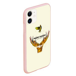 Чехол iPhone 11 матовый Imagine Dragons S+M, цвет: 3D-светло-розовый — фото 2