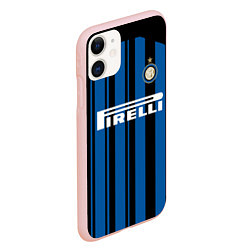 Чехол iPhone 11 матовый Inter FC: Home 17/18, цвет: 3D-светло-розовый — фото 2