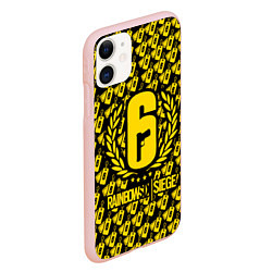 Чехол iPhone 11 матовый Rainbow Six: Champion Yellow, цвет: 3D-светло-розовый — фото 2