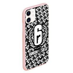 Чехол iPhone 11 матовый Rainbow Six: Champion White, цвет: 3D-светло-розовый — фото 2