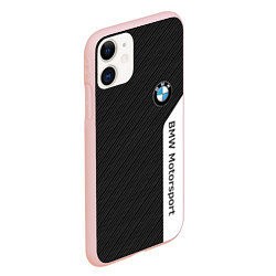 Чехол iPhone 11 матовый BMW CARBON БМВ КАРБОН, цвет: 3D-светло-розовый — фото 2
