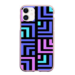 Чехол iPhone 11 матовый Blue Maze, цвет: 3D-светло-розовый