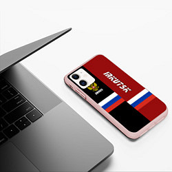 Чехол iPhone 11 матовый Irkutsk, Russia, цвет: 3D-светло-розовый — фото 2