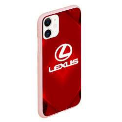 Чехол iPhone 11 матовый Lexus: Red Light, цвет: 3D-светло-розовый — фото 2