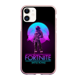 Чехол iPhone 11 матовый Fortnite: Retro Battle Royale, цвет: 3D-светло-розовый
