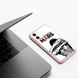 Чехол iPhone 11 матовый 30 STM: Jared Leto, цвет: 3D-светло-розовый — фото 2