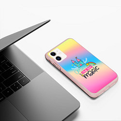 Чехол iPhone 11 матовый Create your own magic, цвет: 3D-светло-розовый — фото 2