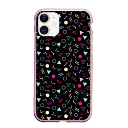 Чехол iPhone 11 матовый 80 Battaries, цвет: 3D-светло-розовый