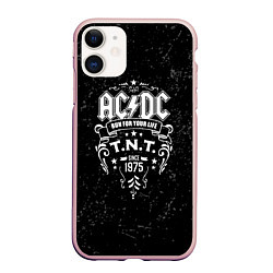 Чехол iPhone 11 матовый AC/DC: Run For Your Life, цвет: 3D-светло-розовый