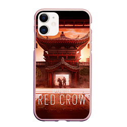 Чехол iPhone 11 матовый R6S: Red Crow, цвет: 3D-светло-розовый