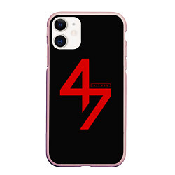 Чехол iPhone 11 матовый Hitman: Agent 47, цвет: 3D-светло-розовый