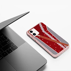 Чехол iPhone 11 матовый Fortnite: Штурмовик, цвет: 3D-светло-розовый — фото 2