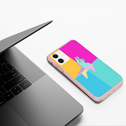 Чехол iPhone 11 матовый Fortnite Llama, цвет: 3D-светло-розовый — фото 2