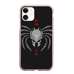 Чехол iPhone 11 матовый Predator Spider, цвет: 3D-светло-розовый
