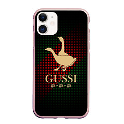 Чехол iPhone 11 матовый GUSSI EQ Style, цвет: 3D-светло-розовый