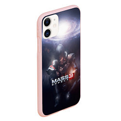 Чехол iPhone 11 матовый Mass Effect 3, цвет: 3D-светло-розовый — фото 2