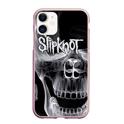 Чехол iPhone 11 матовый Slipknot Death, цвет: 3D-светло-розовый