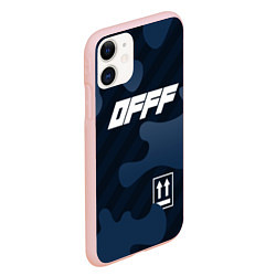 Чехол iPhone 11 матовый Off-White, цвет: 3D-светло-розовый — фото 2