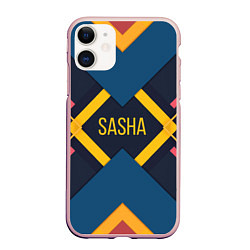 Чехол iPhone 11 матовый Sasha, цвет: 3D-светло-розовый