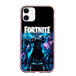 Чехол iPhone 11 матовый FORTNITE 10 СЕЗОН, цвет: 3D-светло-розовый