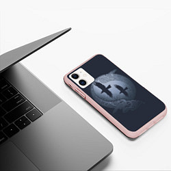 Чехол iPhone 11 матовый Vikings, цвет: 3D-светло-розовый — фото 2