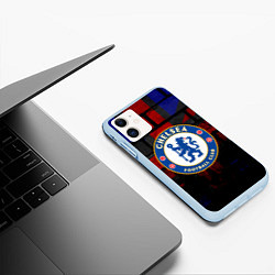 Чехол iPhone 11 матовый Chelsea цвета 3D-голубой — фото 2