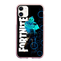 Чехол iPhone 11 матовый Fortnite 003, цвет: 3D-светло-розовый