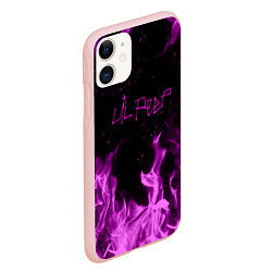 Чехол iPhone 11 матовый LIL PEEP FIRE, цвет: 3D-светло-розовый — фото 2