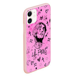 Чехол iPhone 11 матовый LIL PEEP, цвет: 3D-светло-розовый — фото 2