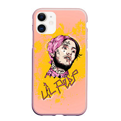 Чехол iPhone 11 матовый Lil Peep, цвет: 3D-светло-розовый