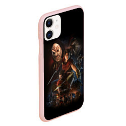 Чехол iPhone 11 матовый ASSASSINS CREED, цвет: 3D-светло-розовый — фото 2