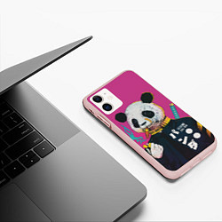 Чехол iPhone 11 матовый Off-White for Panda, цвет: 3D-светло-розовый — фото 2