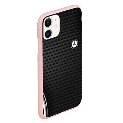 Чехол iPhone 11 матовый MERCEDES-BENZ, цвет: 3D-светло-розовый — фото 2