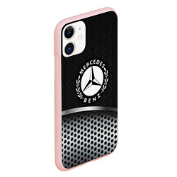 Чехол iPhone 11 матовый MERCEDES-BENZ, цвет: 3D-светло-розовый — фото 2
