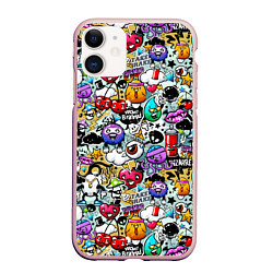 Чехол iPhone 11 матовый Stickerboom, цвет: 3D-светло-розовый