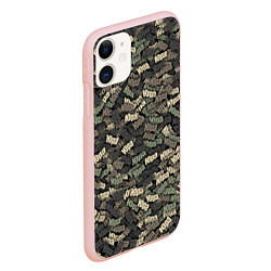 Чехол iPhone 11 матовый Именной камуфляж Юра, цвет: 3D-светло-розовый — фото 2