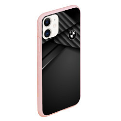 Чехол iPhone 11 матовый BMW, цвет: 3D-светло-розовый — фото 2