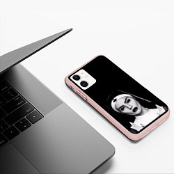 Чехол iPhone 11 матовый МОНАХИНЯ, цвет: 3D-светло-розовый — фото 2