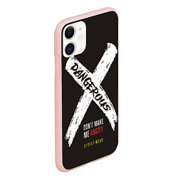 Чехол iPhone 11 матовый Off-White: Dangerous, цвет: 3D-светло-розовый — фото 2