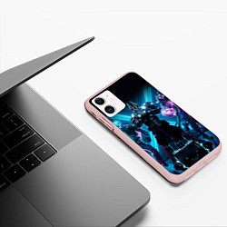 Чехол iPhone 11 матовый FORTNITE, цвет: 3D-светло-розовый — фото 2