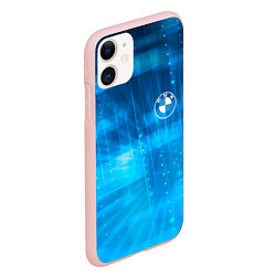 Чехол iPhone 11 матовый BMW, цвет: 3D-светло-розовый — фото 2