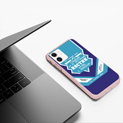 Чехол iPhone 11 матовый Костик - банка сгущенки, цвет: 3D-светло-розовый — фото 2