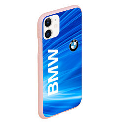 Чехол iPhone 11 матовый BMW, цвет: 3D-светло-розовый — фото 2