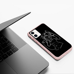 Чехол iPhone 11 матовый ЛЮБЛЮ КНИГИ, цвет: 3D-светло-розовый — фото 2