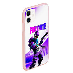 Чехол iPhone 11 матовый FORTNITE, цвет: 3D-светло-розовый — фото 2