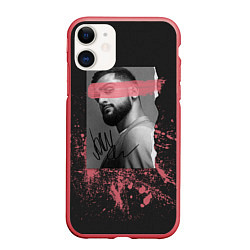 Чехол iPhone 11 матовый JONY, цвет: 3D-красный