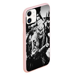 Чехол iPhone 11 матовый Samurai Ghost of Tsushima, цвет: 3D-светло-розовый — фото 2